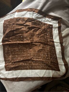Burmel Hand Rolled Silk Brown and Cream Scarf